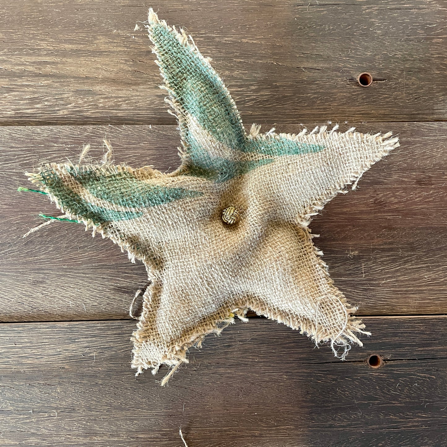 Julepynt af genbrugte kaffesække