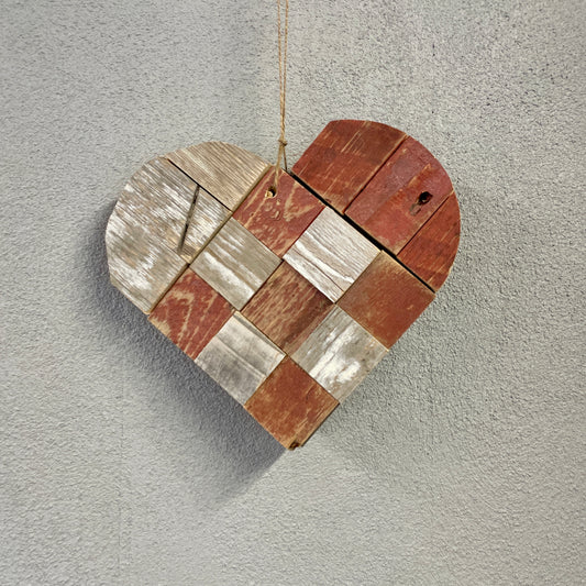 Julehjerter i træ 25cm