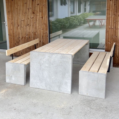 Bord til udeområde i beton og træ – R&G Urban Concrete