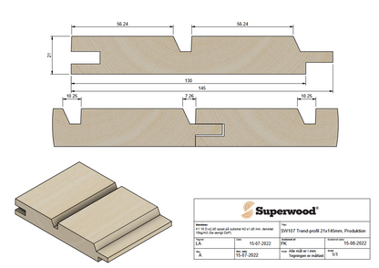 Superwood SW107 TREND - vandret og lodret beklædning