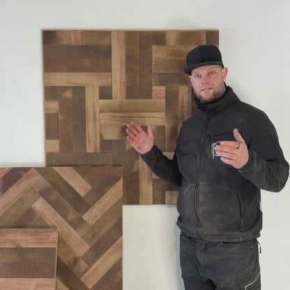 Vægbeklædning i forskellige mønstre