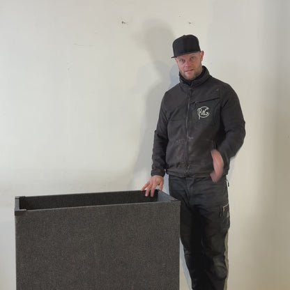 Plantekasse med tekstilbetræk